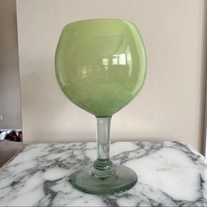 Crate&Barrel Discont'd Ombré Green Calypso Goblet